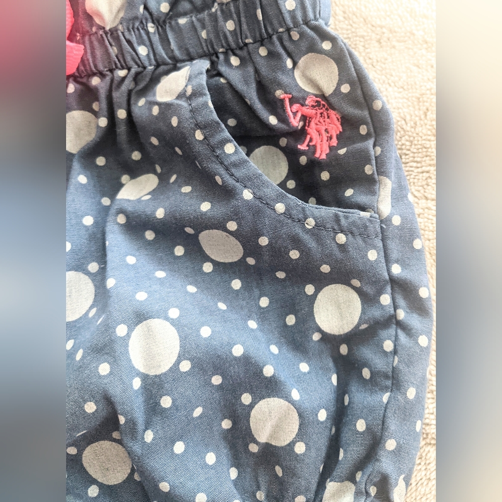 Little Girl U.S. Polo Assn Romper - Picture 2 of 8